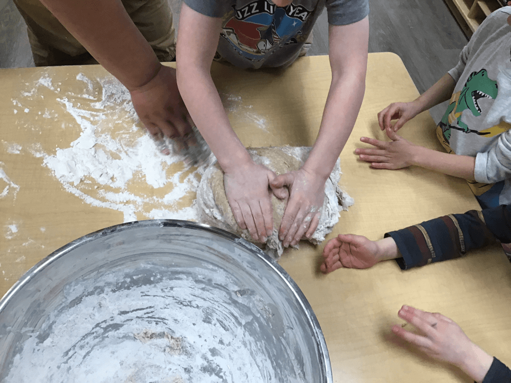Kids cooking at Early Learning Center